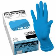 Перчатки латексные смотровые MANUAL HIGH RISK HR419 Австрия 25 пар (50 штук), размер 7-8, M (средний)